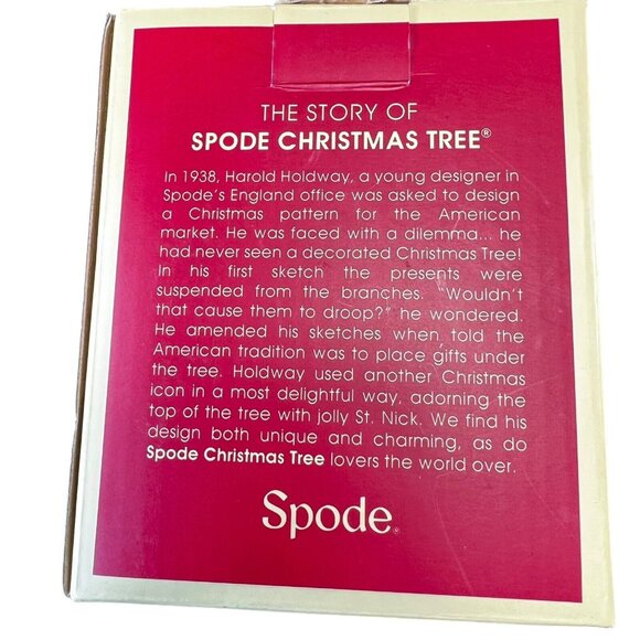 Spode Christmas Tree Red Trim Handle Mug 14 oz Holiday Original Box Lot of 2 NEW - Picture 10 of 13